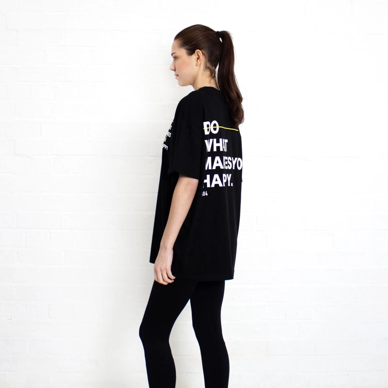 304 Womens Do What Makes You Happy T-Shirt Black