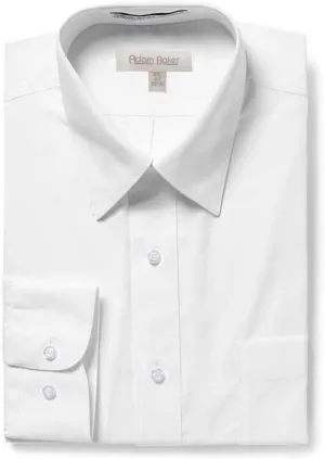 Adam Baker Men’s Big & Tall Long Sleeve Button Cuff & French Cuff Formal Solid Dress Shirt