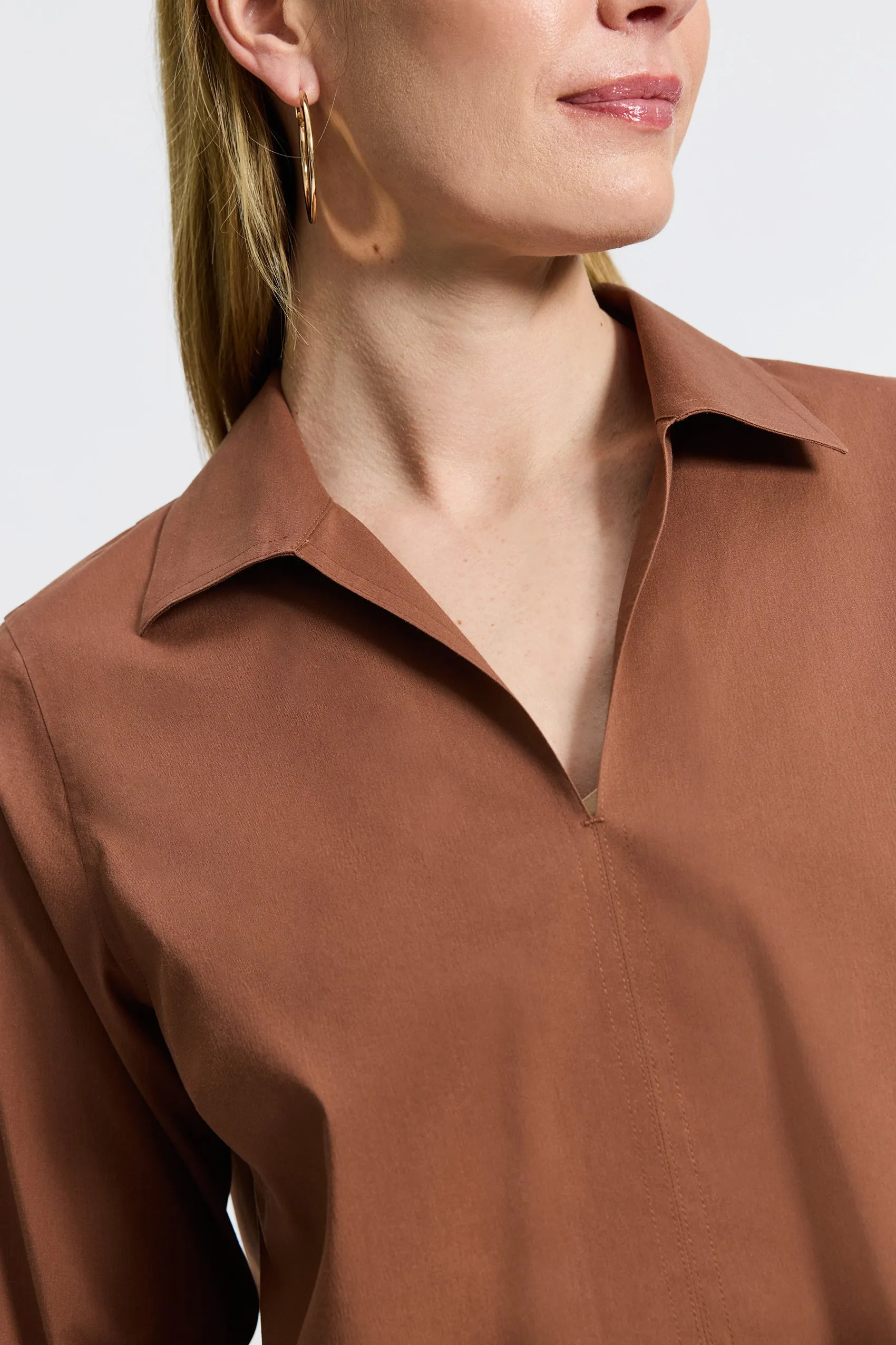 Agnes Stretch No Iron Popover Shirt