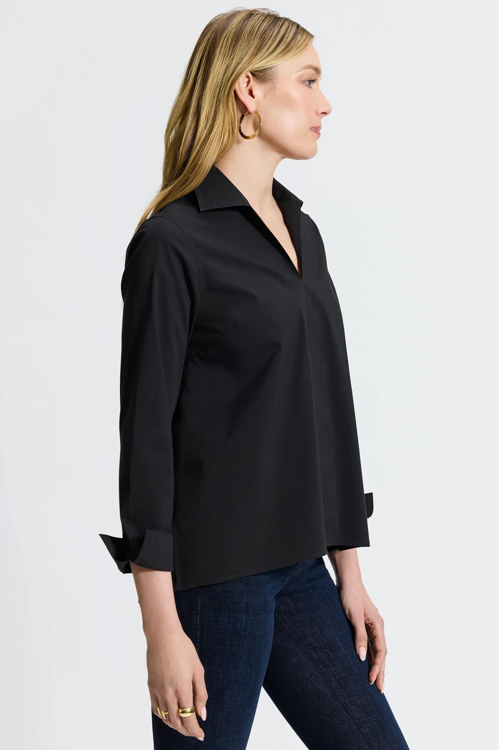 Agnes Stretch No Iron Popover Shirt