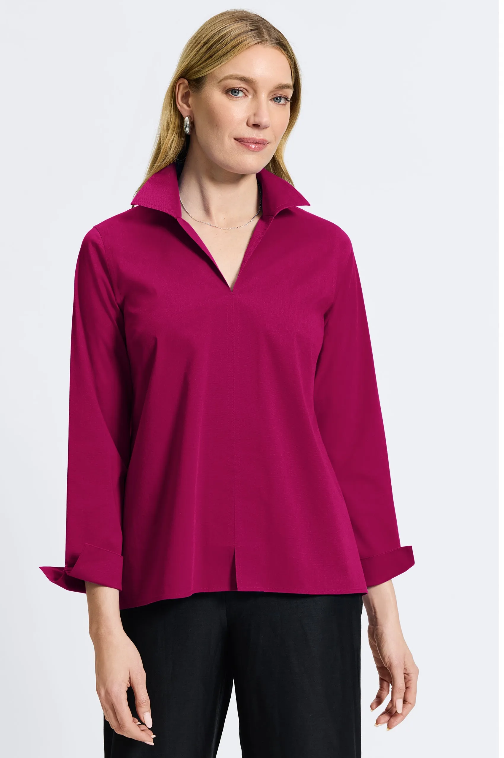 Agnes Stretch No Iron Popover Shirt