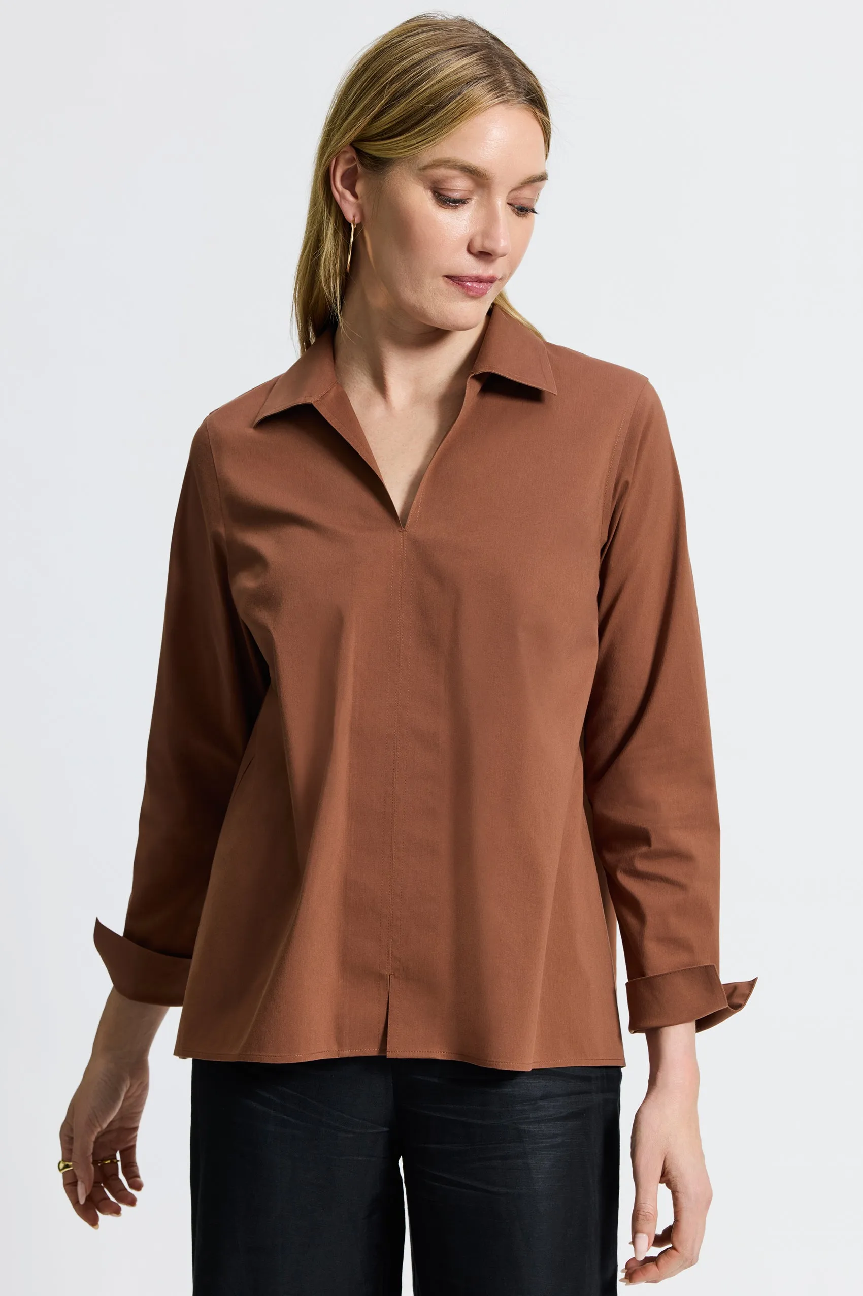 Agnes Stretch No Iron Popover Shirt