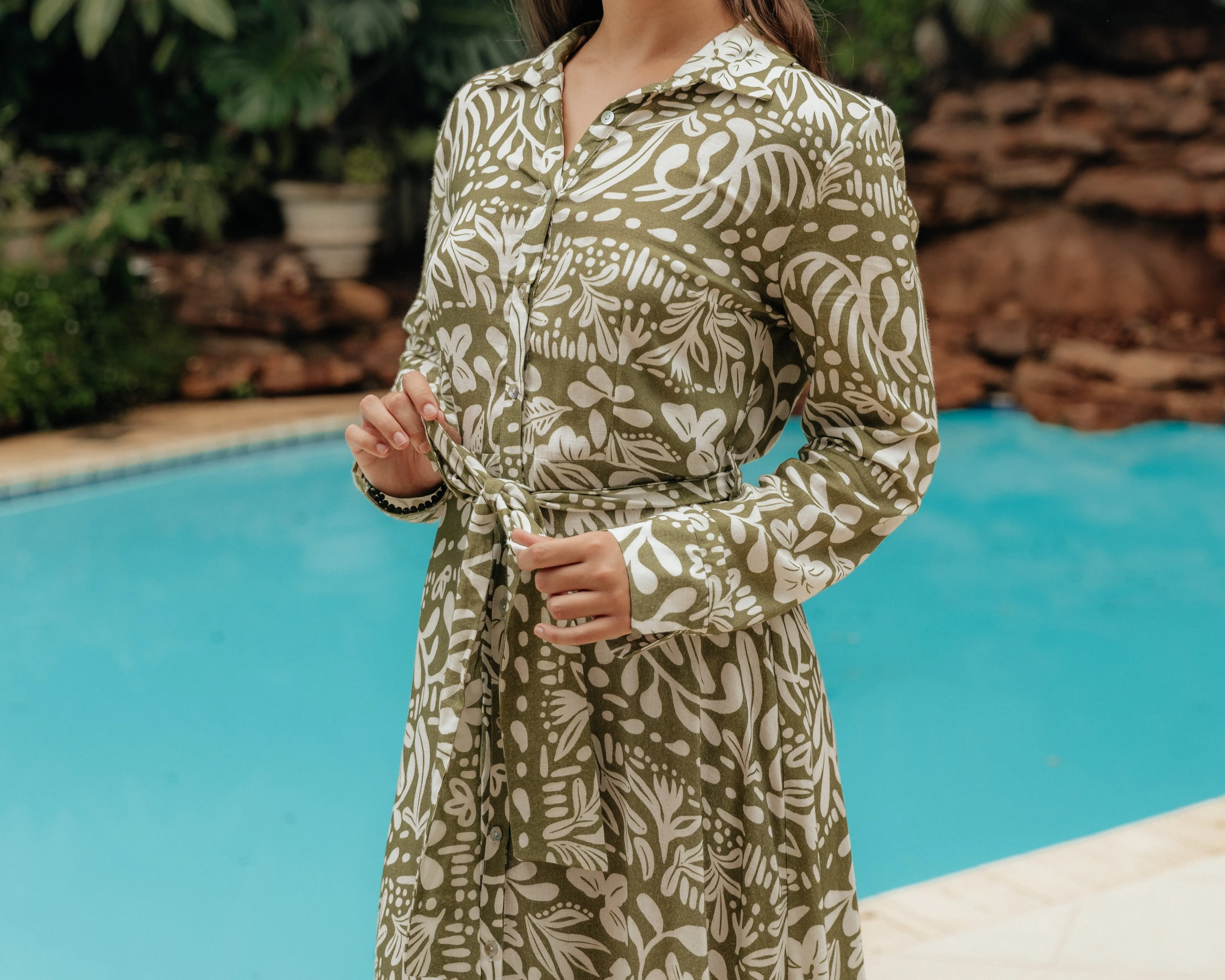 Annie Dress Olive Grove