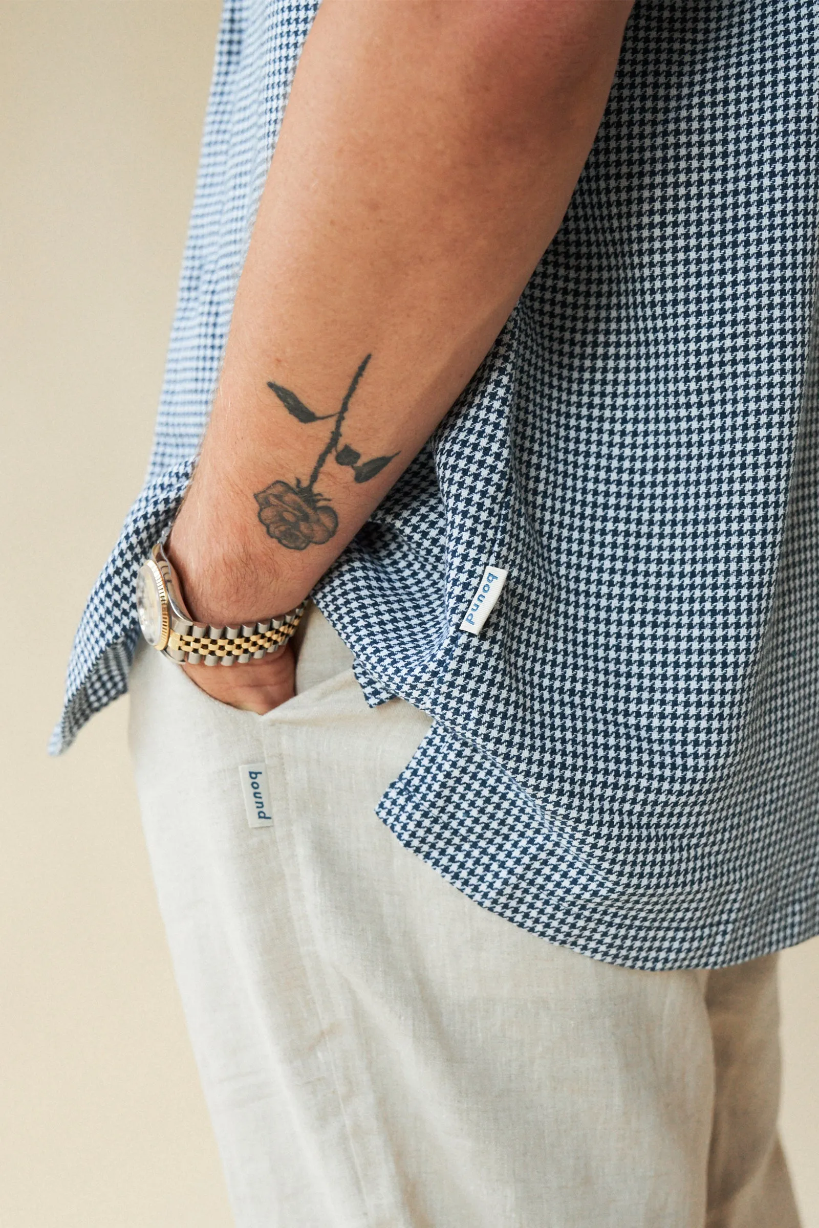 ATLANTIC DOGTOOTH LINEN SS SHIRT