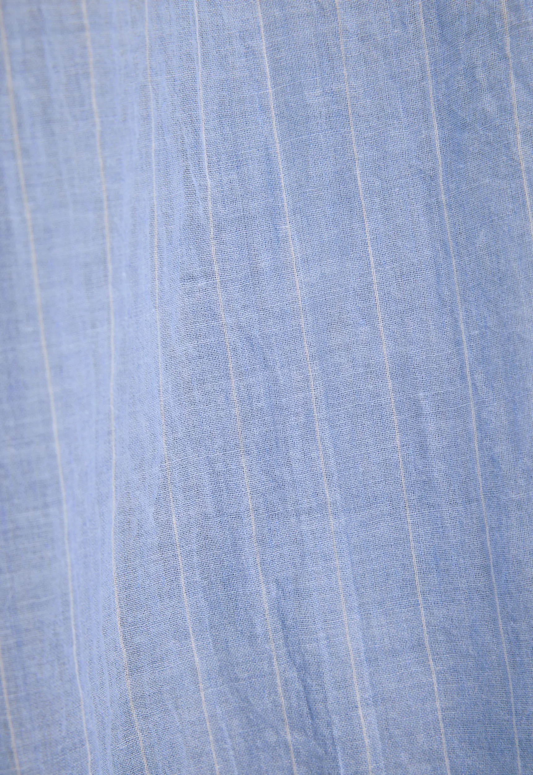 Beckett Cotton Shirt - Pinstripe in Chambray