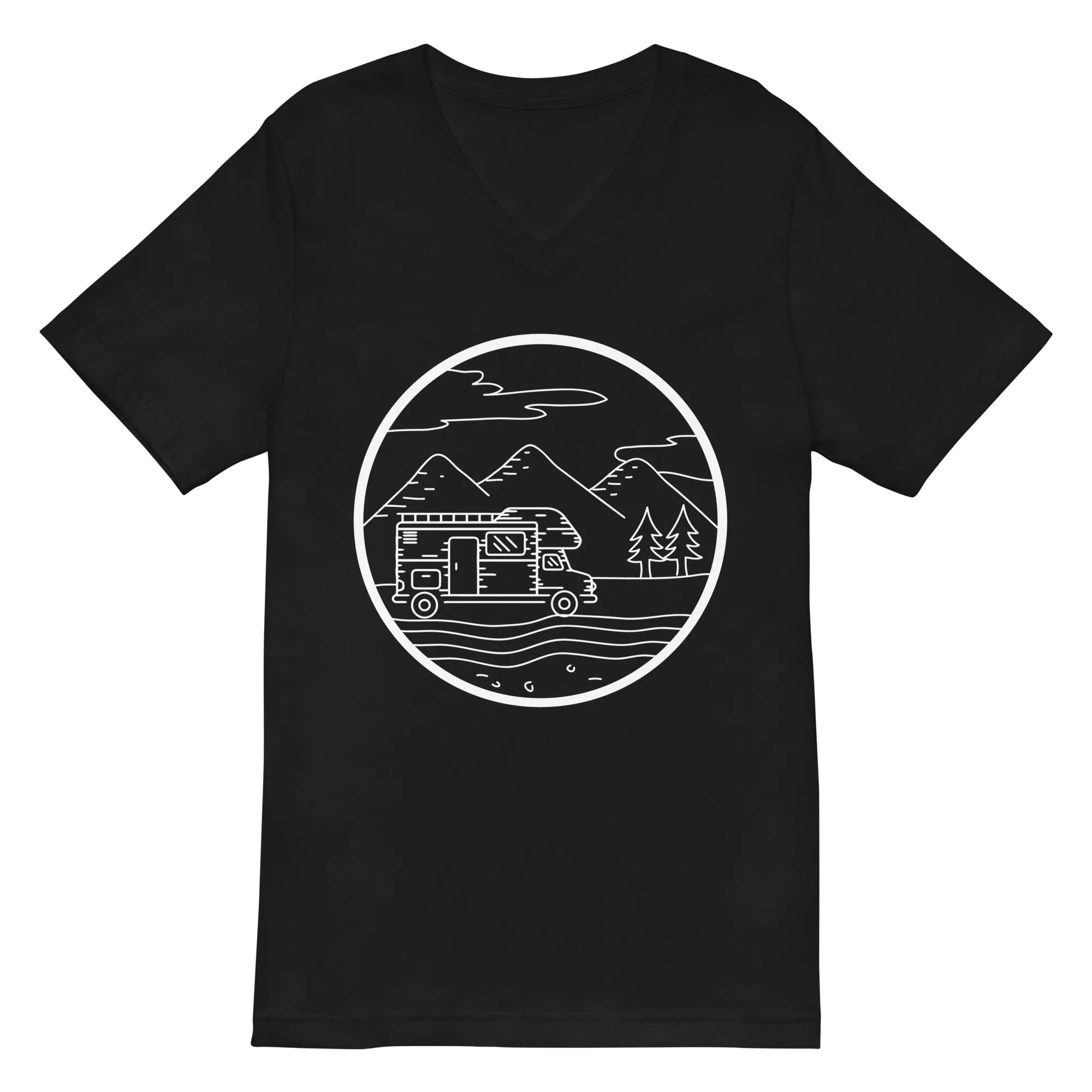 Berge - Camping Van - (13) - Herren V-Neck Shirt