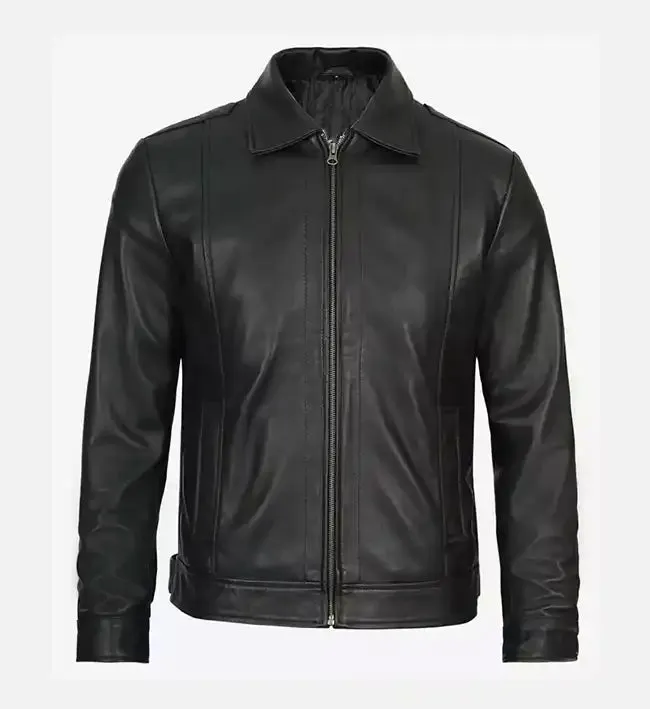 Black Slim Fit jacket for men