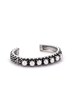 Brass Cuff with Pearl Bracelet