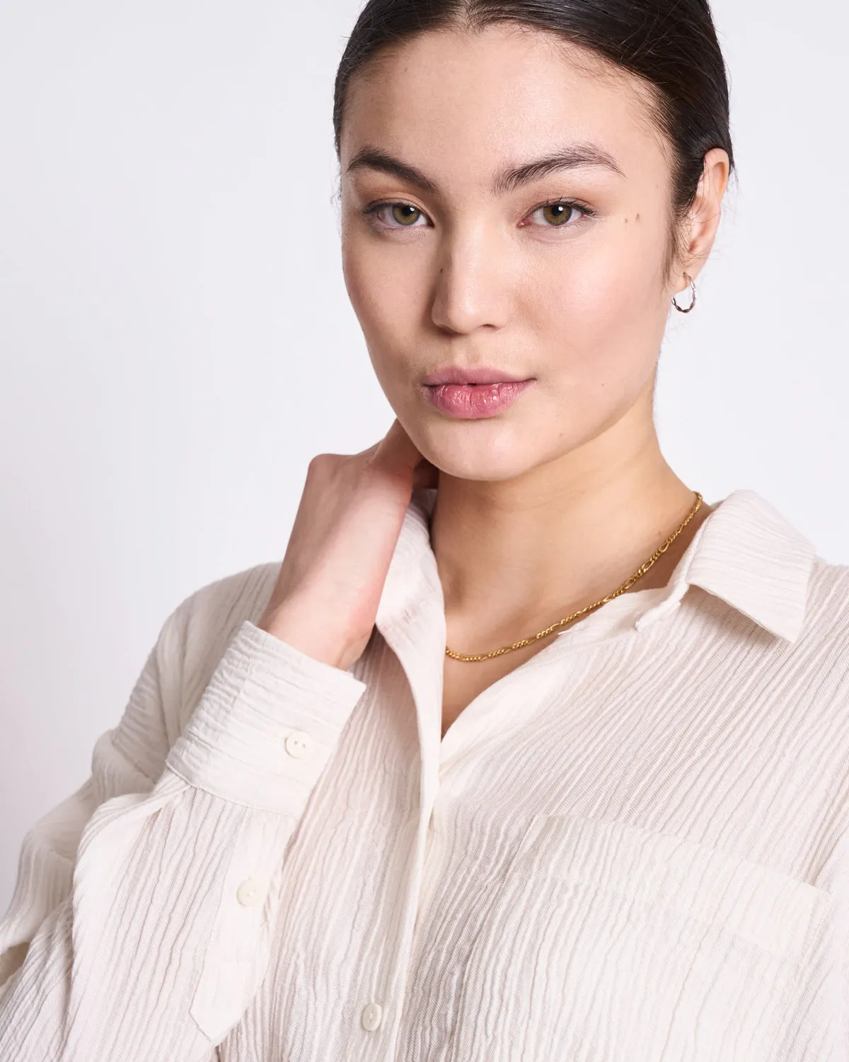 CRINKLE SHIRT  SKUR OFFWHITE