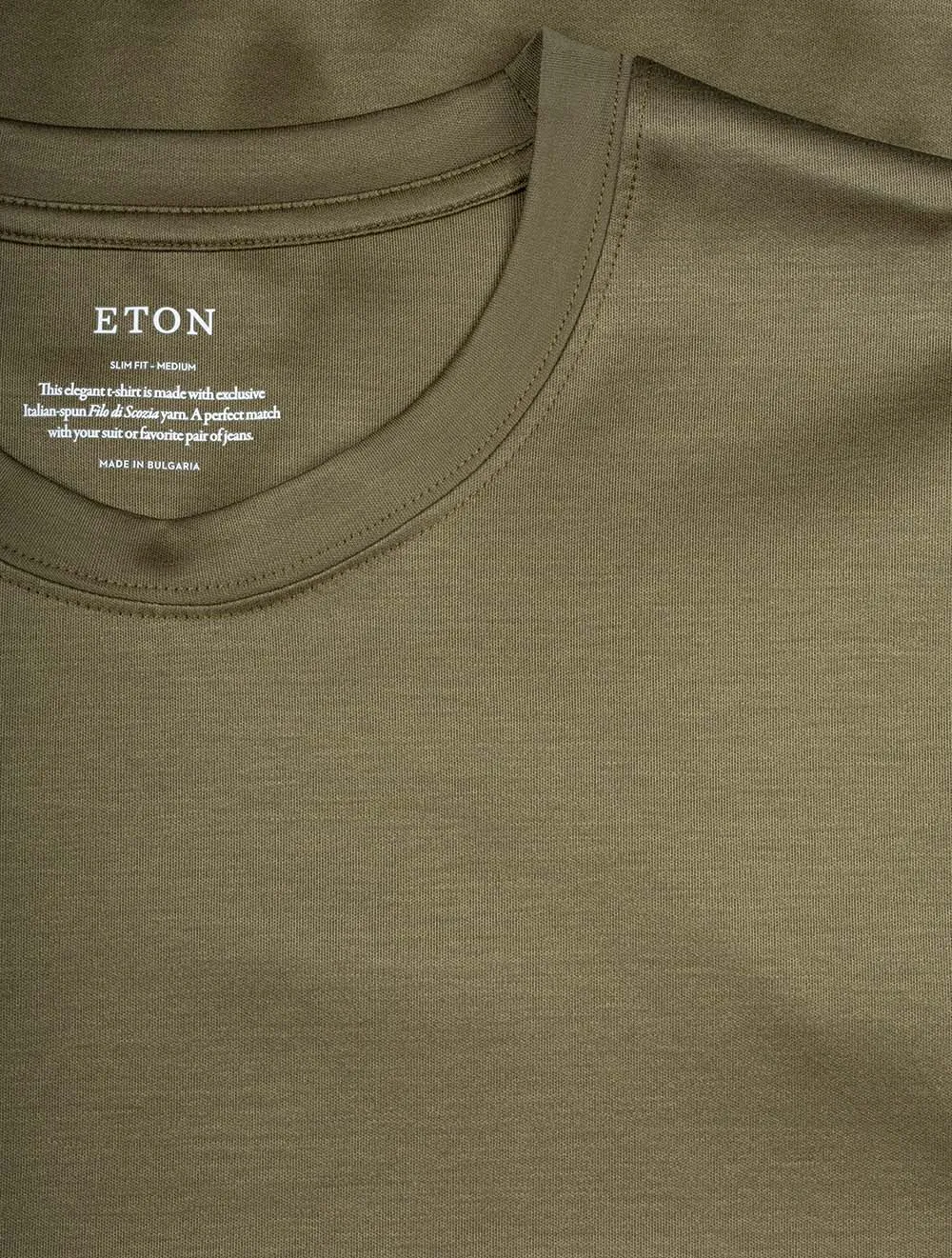 Dark Green Filo Di Scozia Crew Neck T-Shirt
