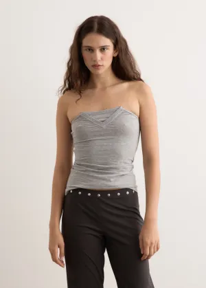 Folded V-Neck Top