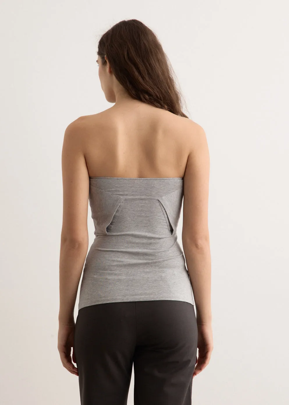 Folded V-Neck Top