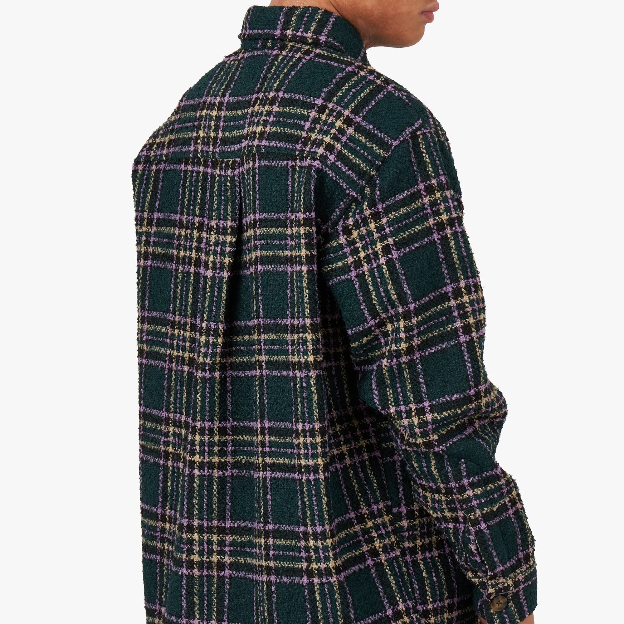 Fucking Awesome Less Heavyweight Flannel Shirt Green / Purple