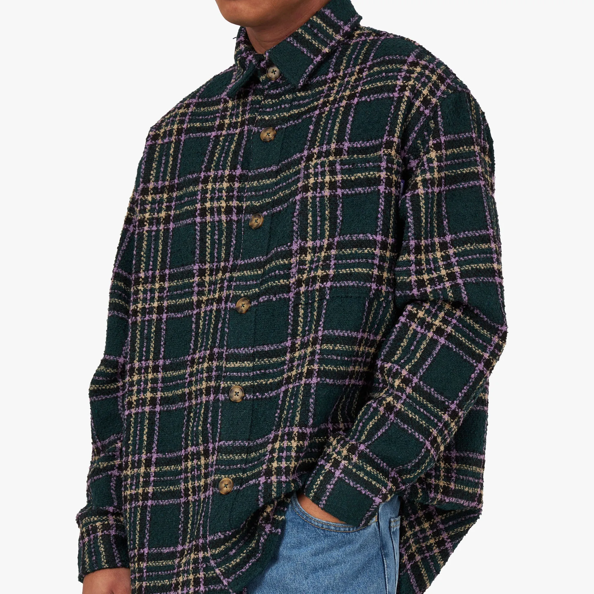 Fucking Awesome Less Heavyweight Flannel Shirt Green / Purple