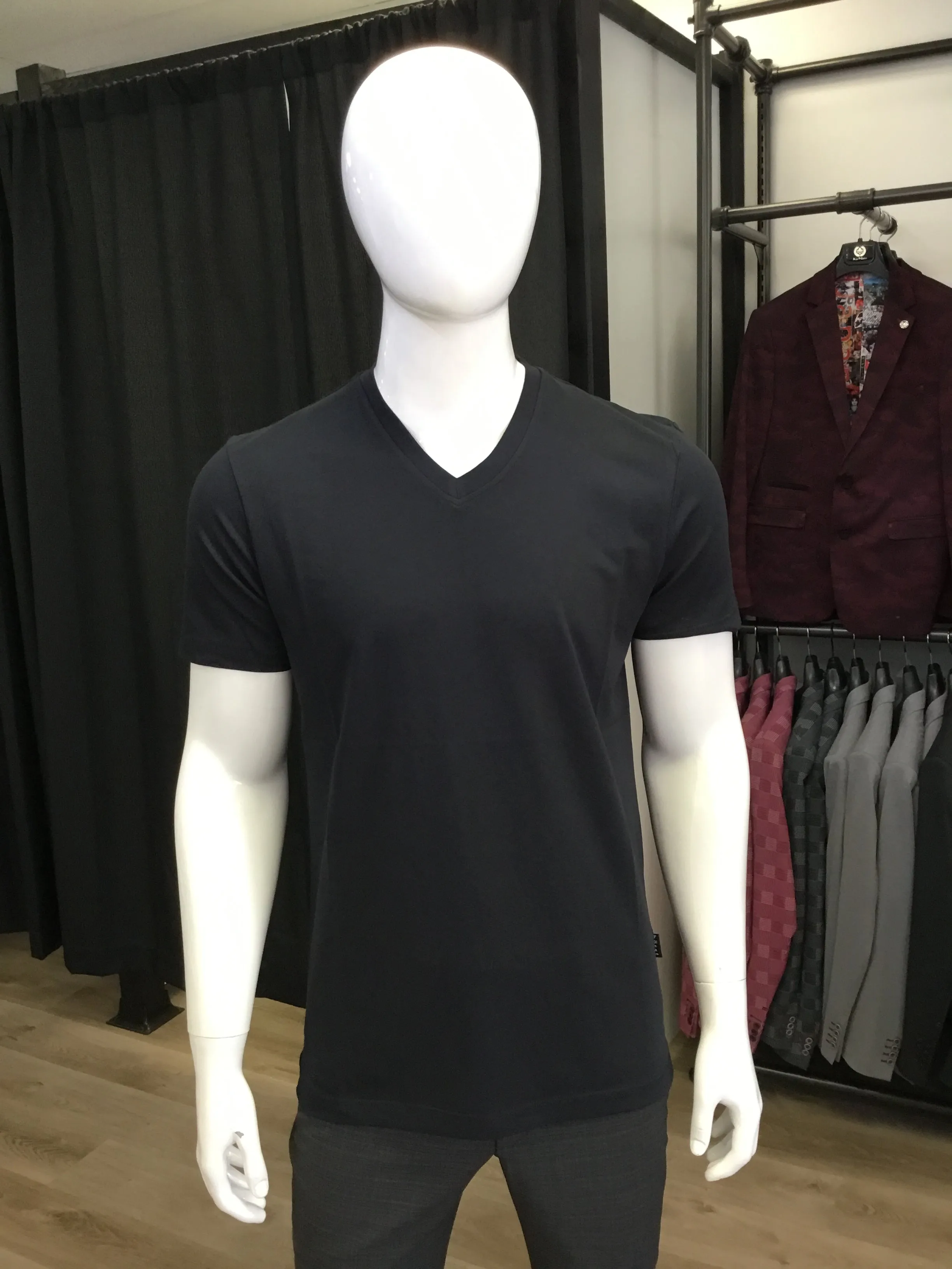 Hrst V-Neck T-Shirt Navy HRTS212301