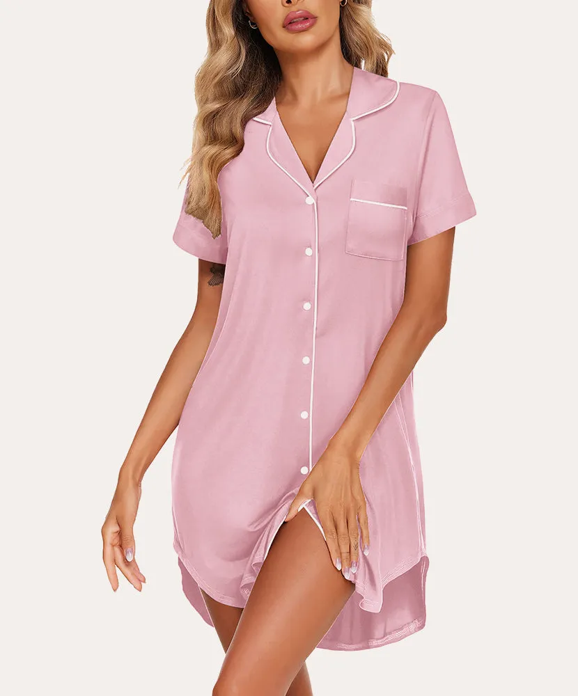 Laid-back Button Down Sleepshirts (US Only)