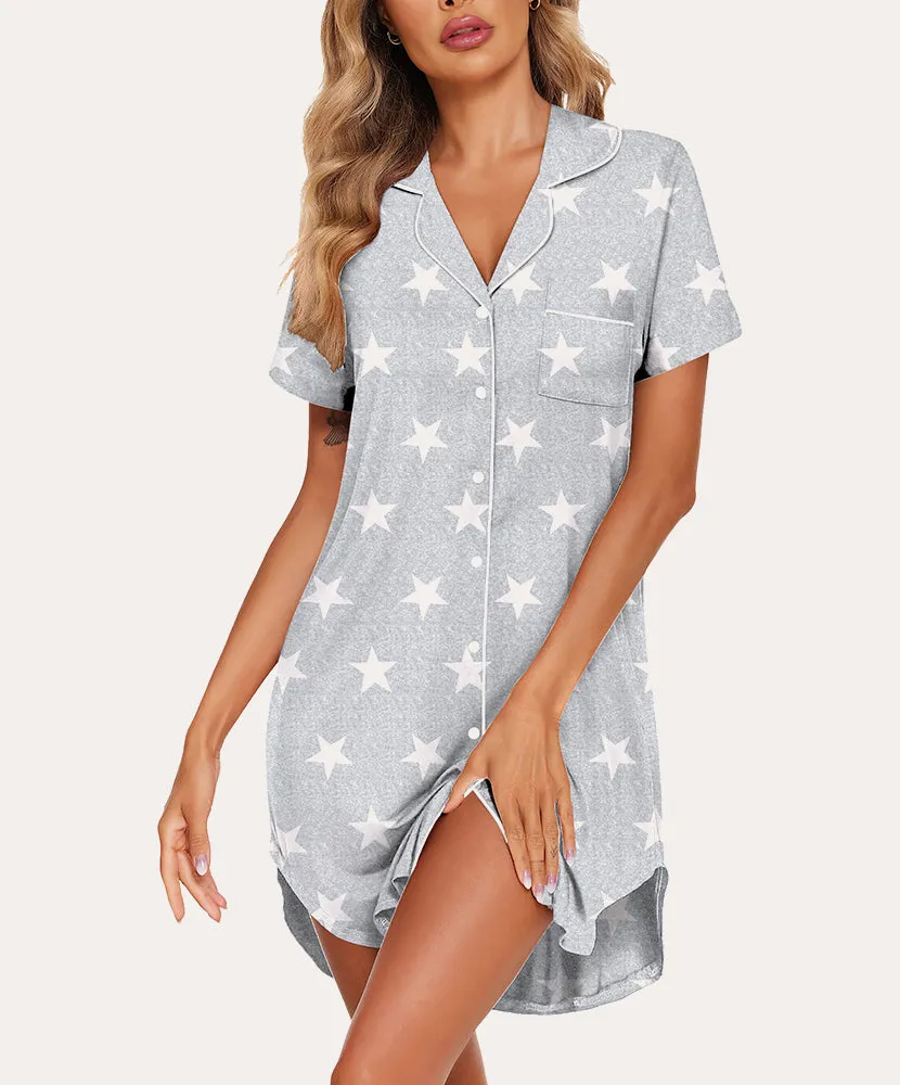 Laid-back Button Down Sleepshirts (US Only)