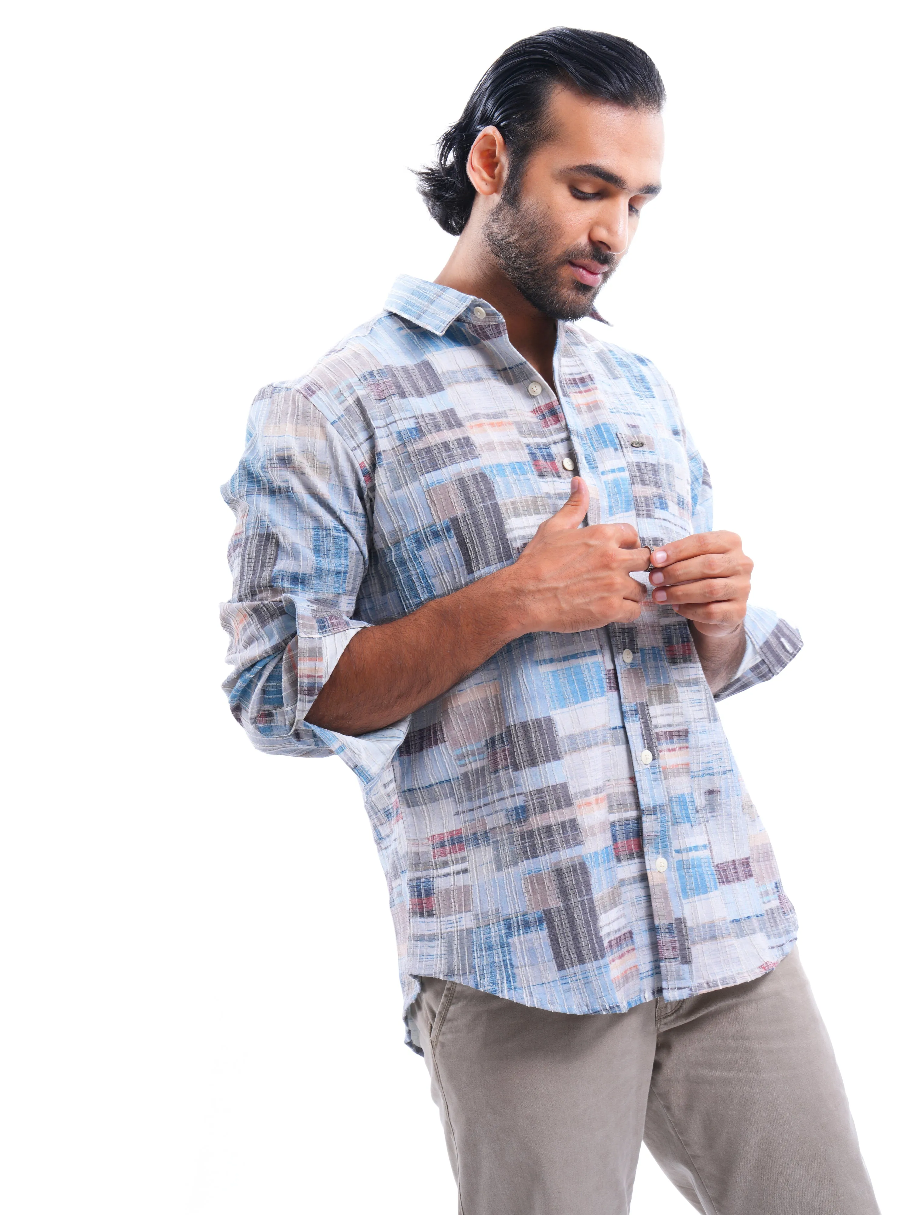 Lichen Multi-color Iron free Shirt