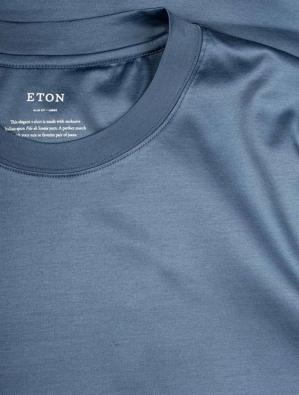 Mid Blue Filo Di Soczia Crew Neck T-Shirt
