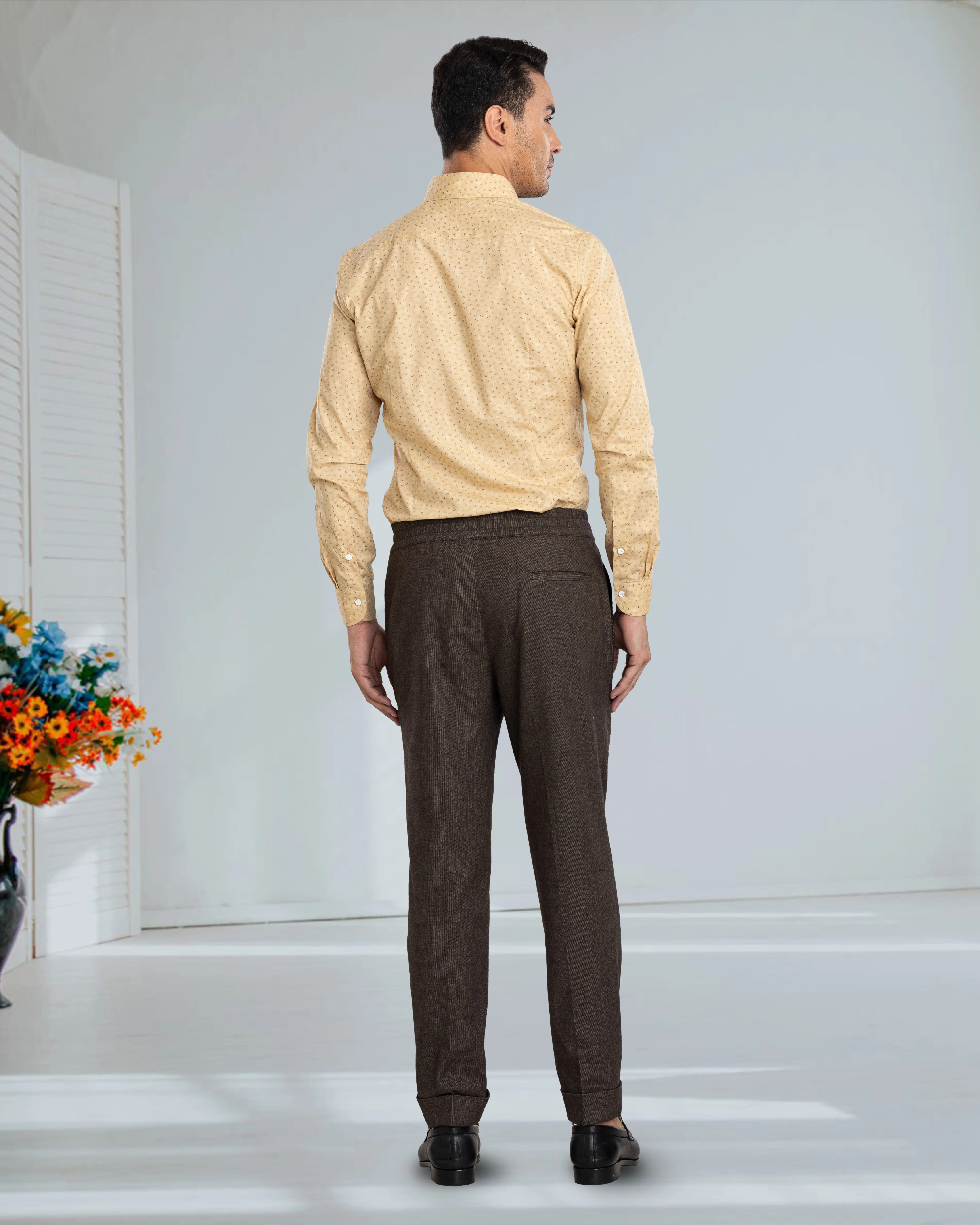 Mini Florals On Beige Shirt