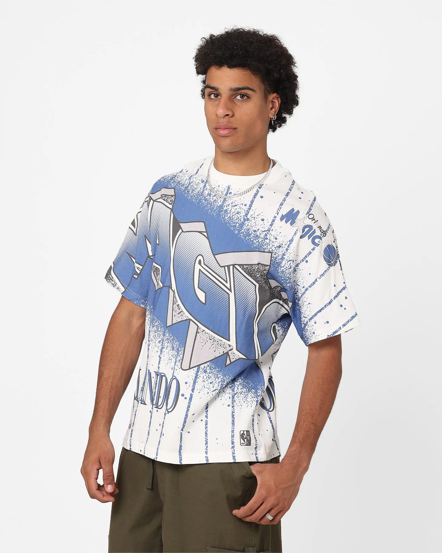 Mitchell & Ness Orlando Magic Earthquake T-Shirt Vintage White