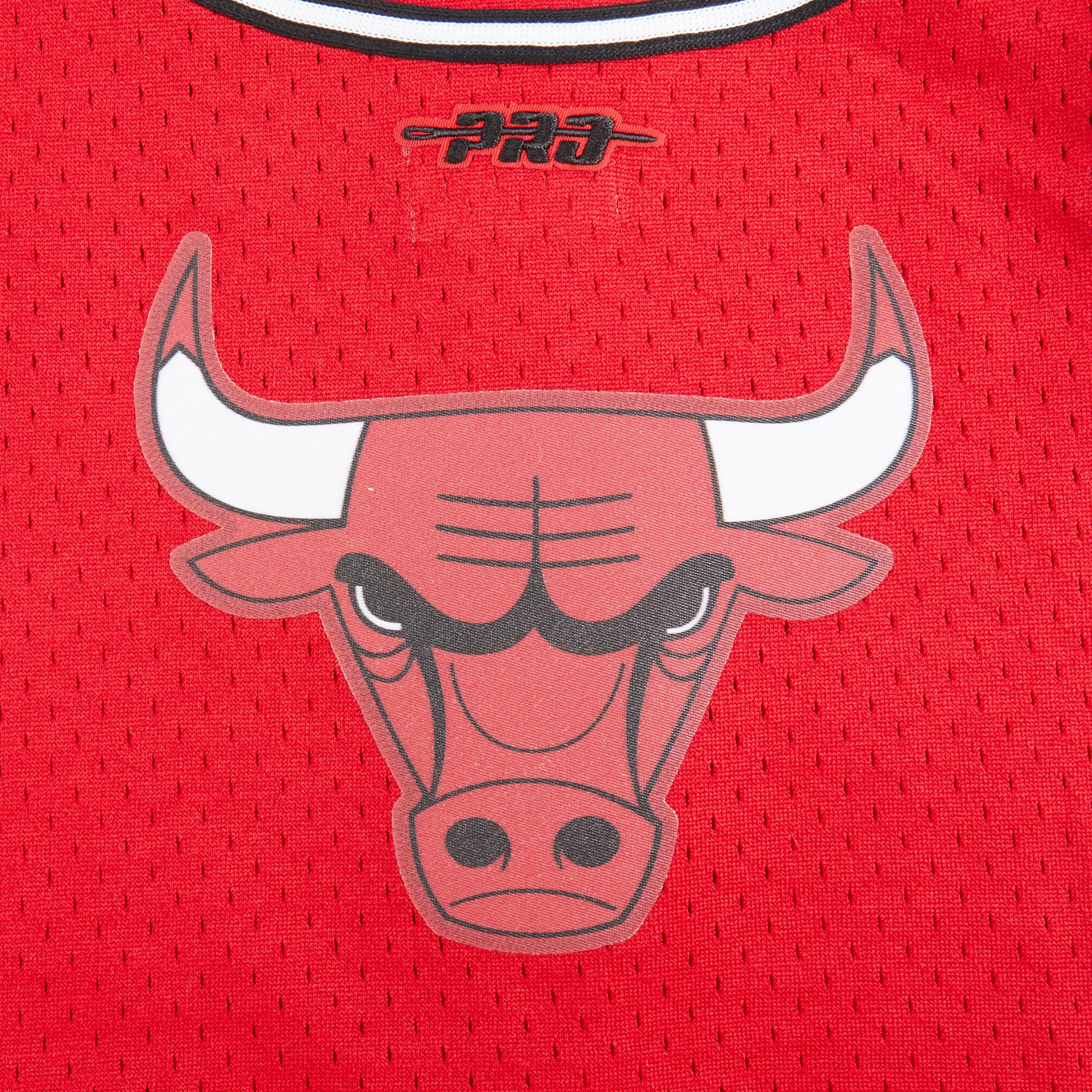 NBA CHICAGO BULLS CLASSIC TODDLER BOYS MESH BUTTON DOWN SHIRT (RED/BLACK)