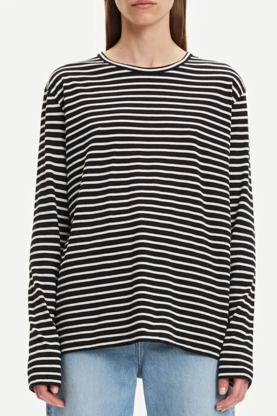 Nobil T-Shirt ls st 205 Black Stripe