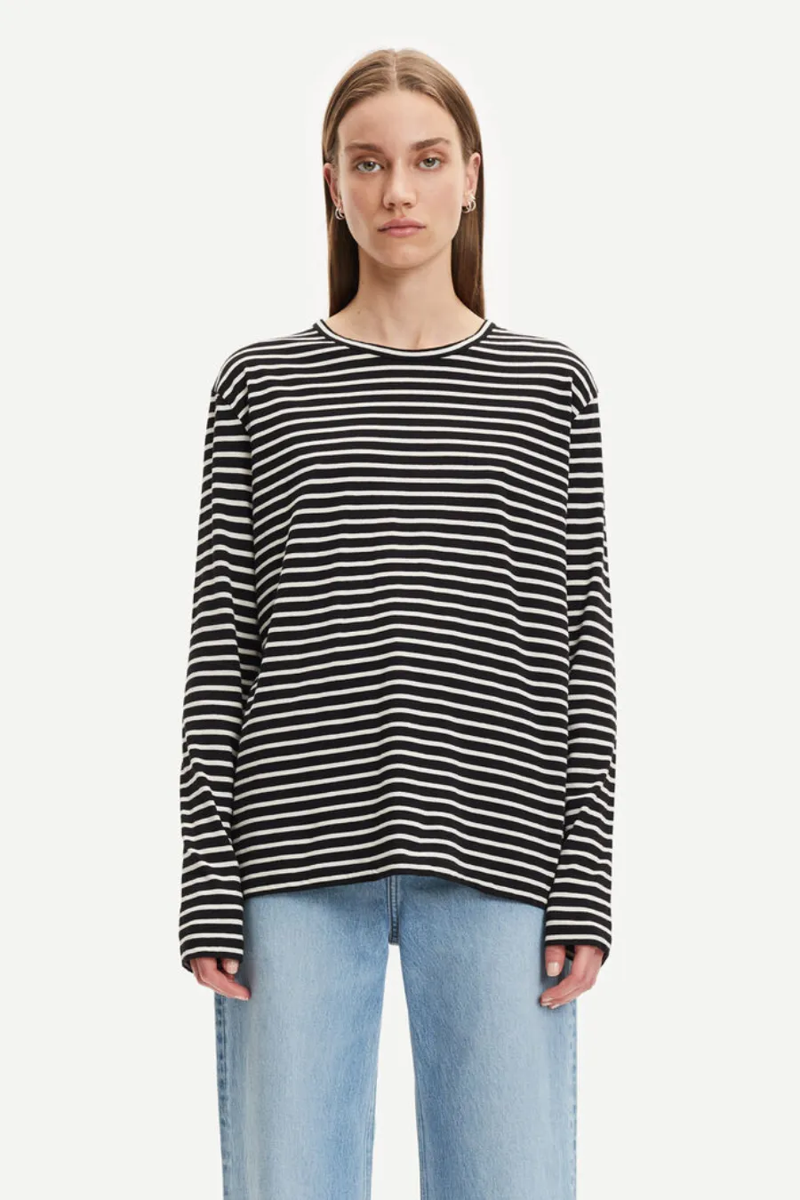 Nobil T-Shirt ls st 205 Black Stripe