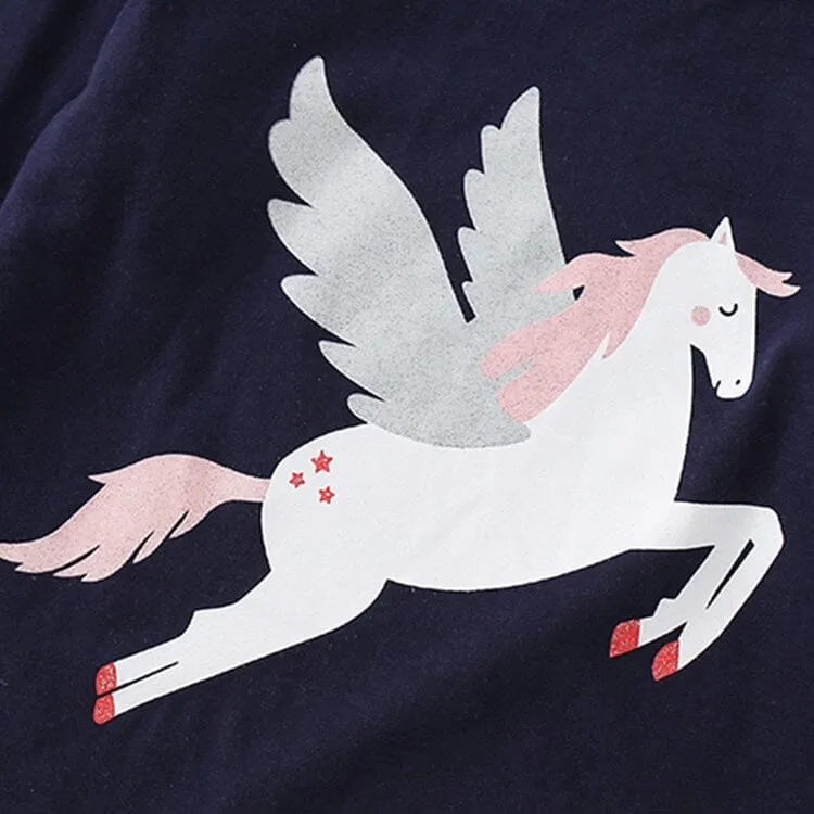 Pegasus Printed Long Sleeve Top