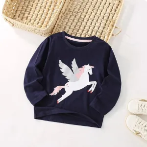 Pegasus Printed Long Sleeve Top