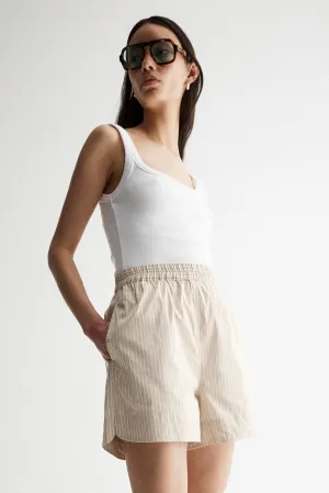 Poppy Short Oat Stripe