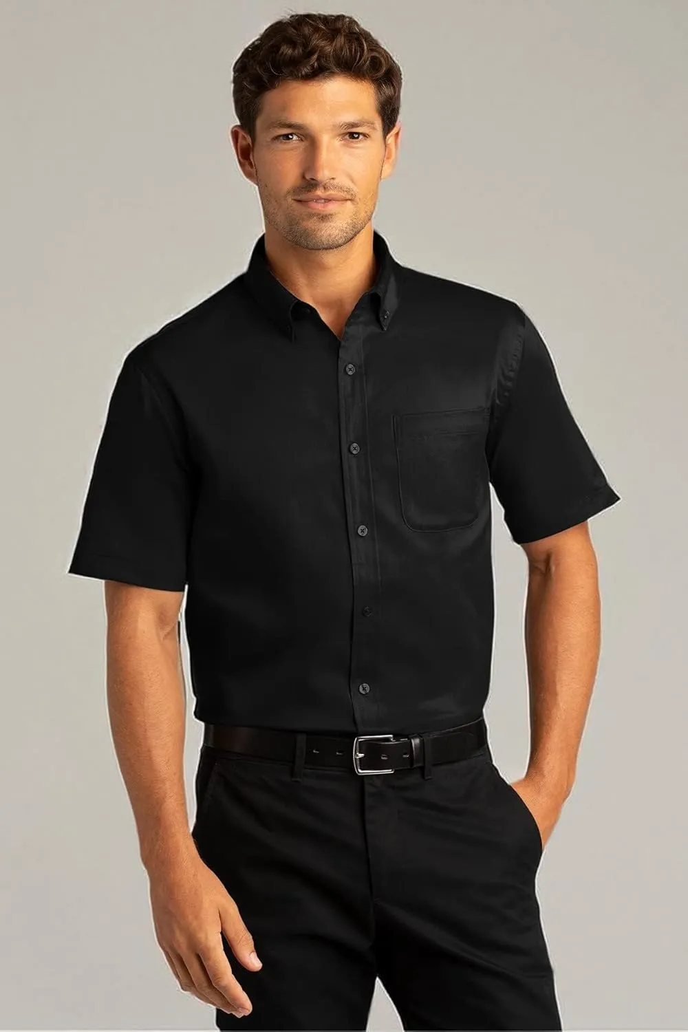 Port Authority Men's Short Sleeve SuperPro React Twill Button-Down Shirt
