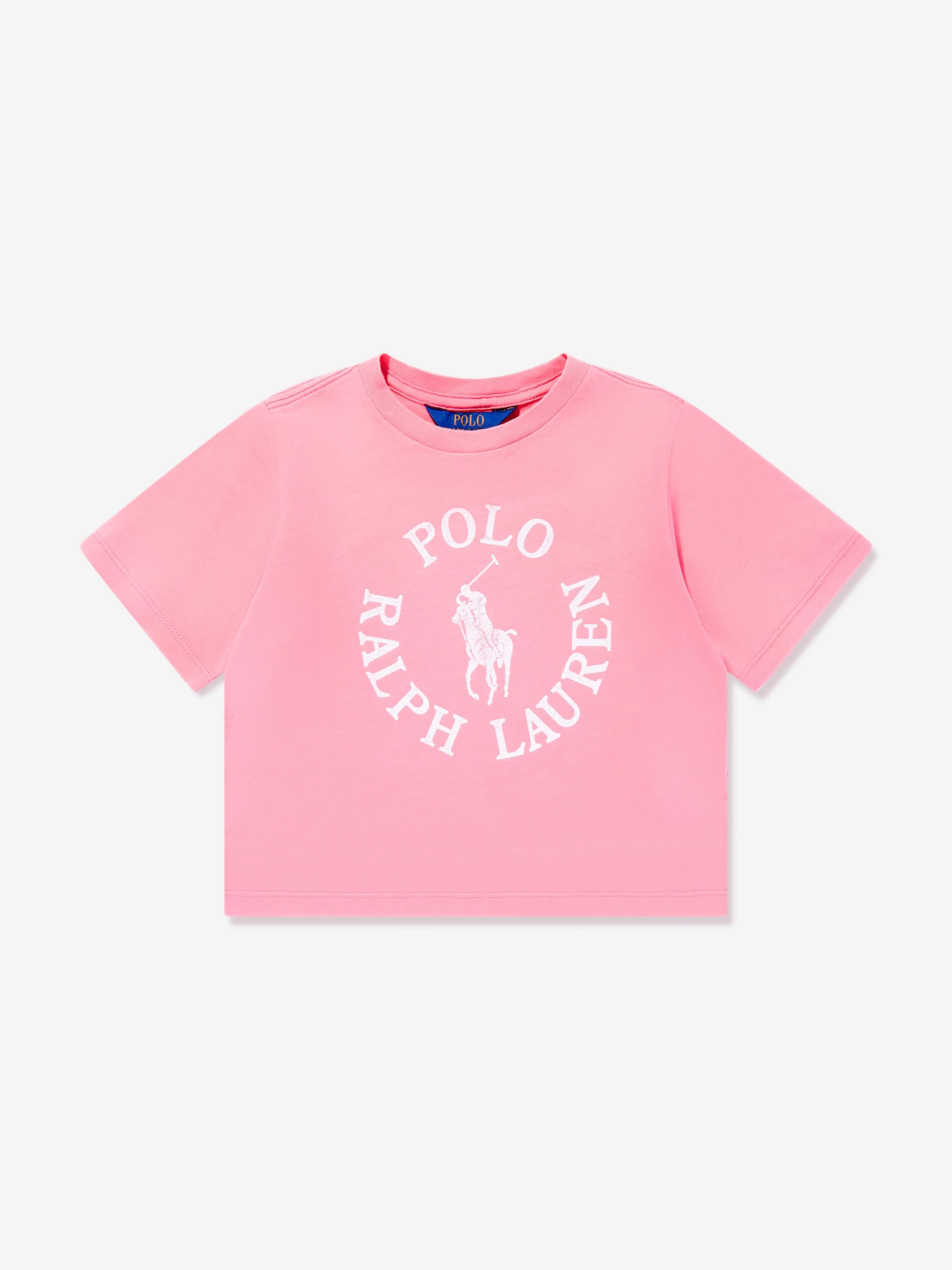 Ralph Lauren Girls Graphic Logo T-Shirt in Pink