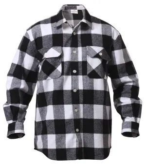 Rothco Extra Heavyweight Buffalo Plaid Flannel Shirt White