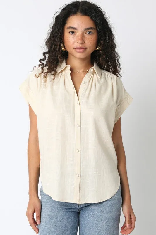 Short Sleeve Button Down Top