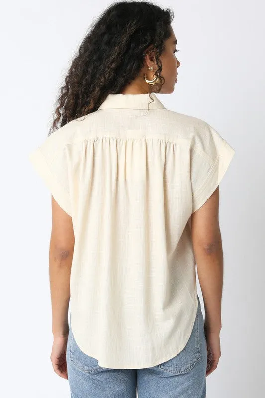 Short Sleeve Button Down Top