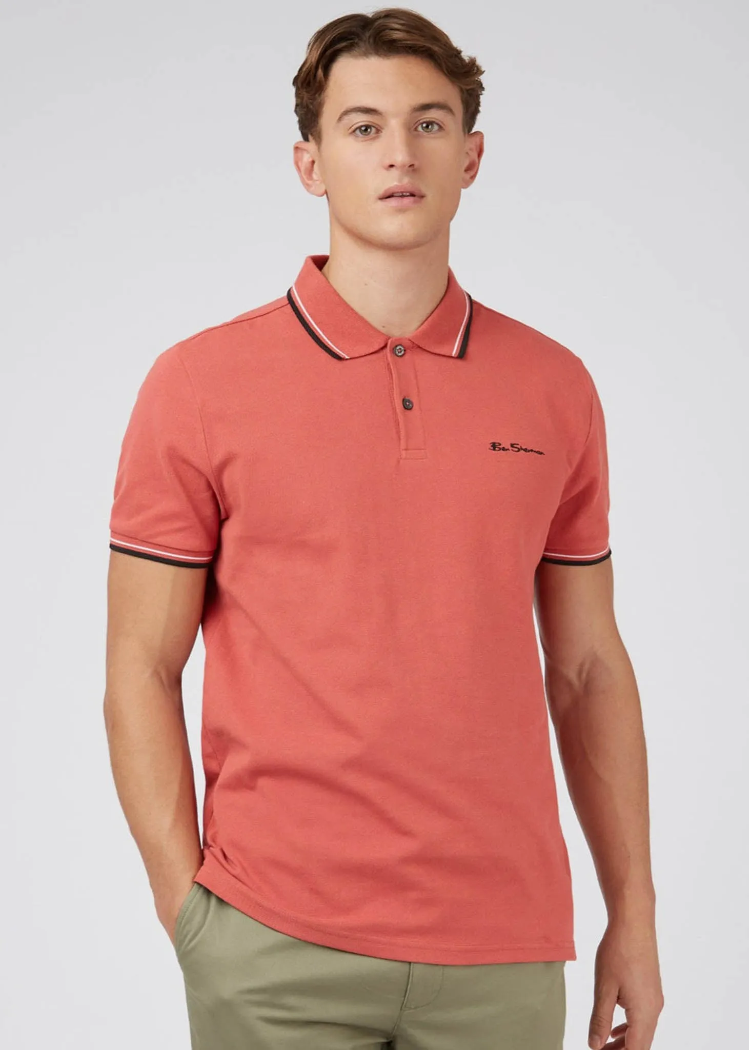 Signature polo - raspberry