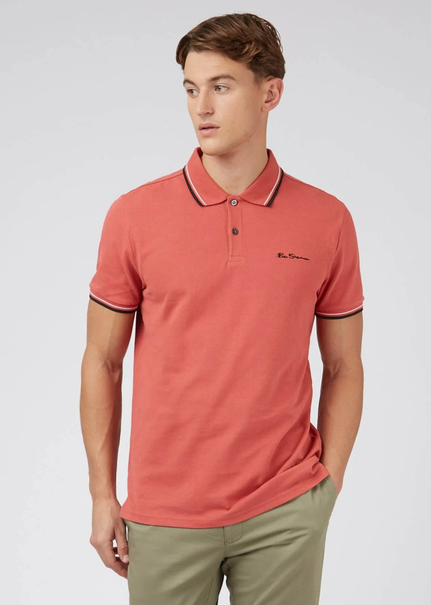 Signature polo - raspberry