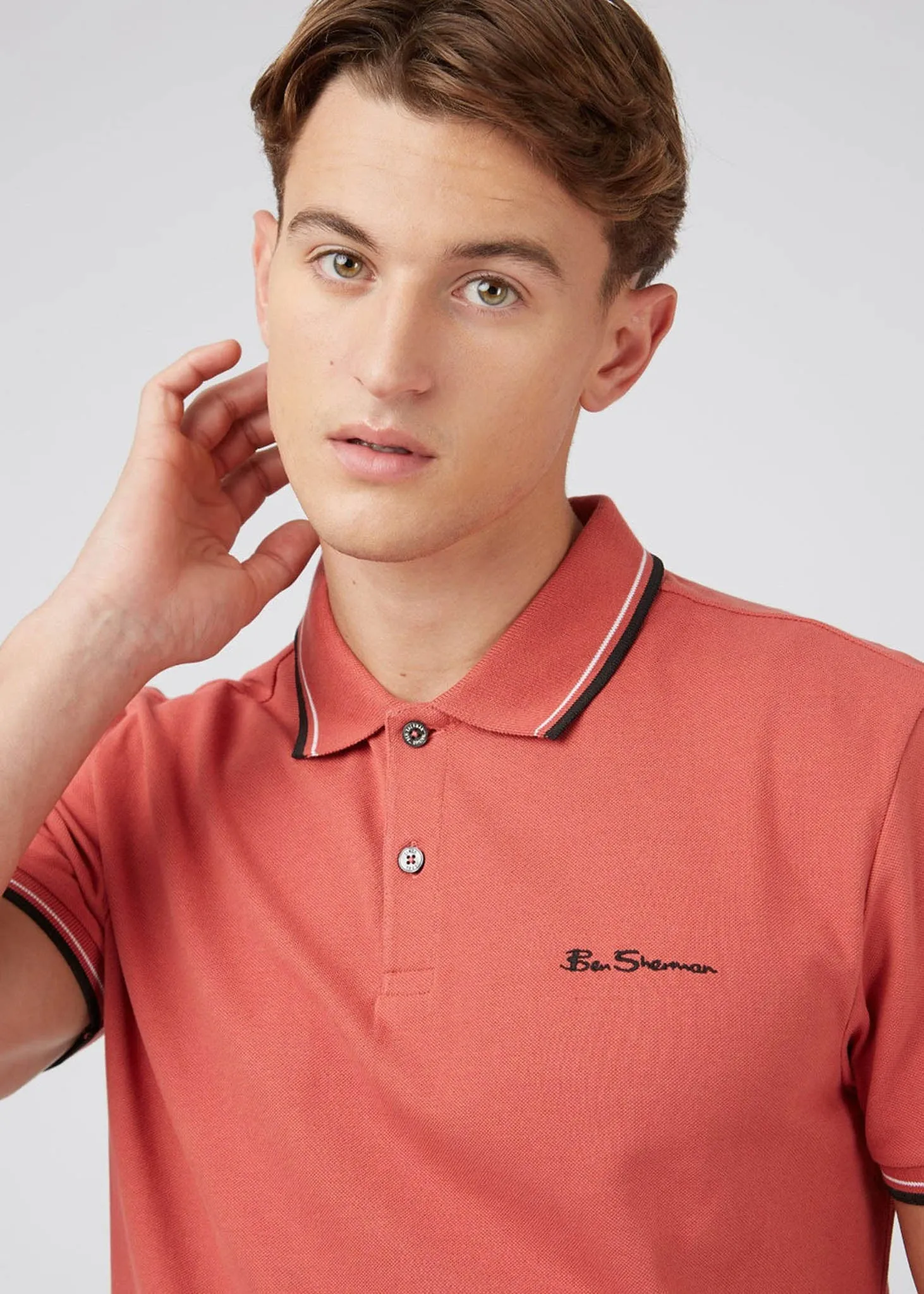 Signature polo - raspberry