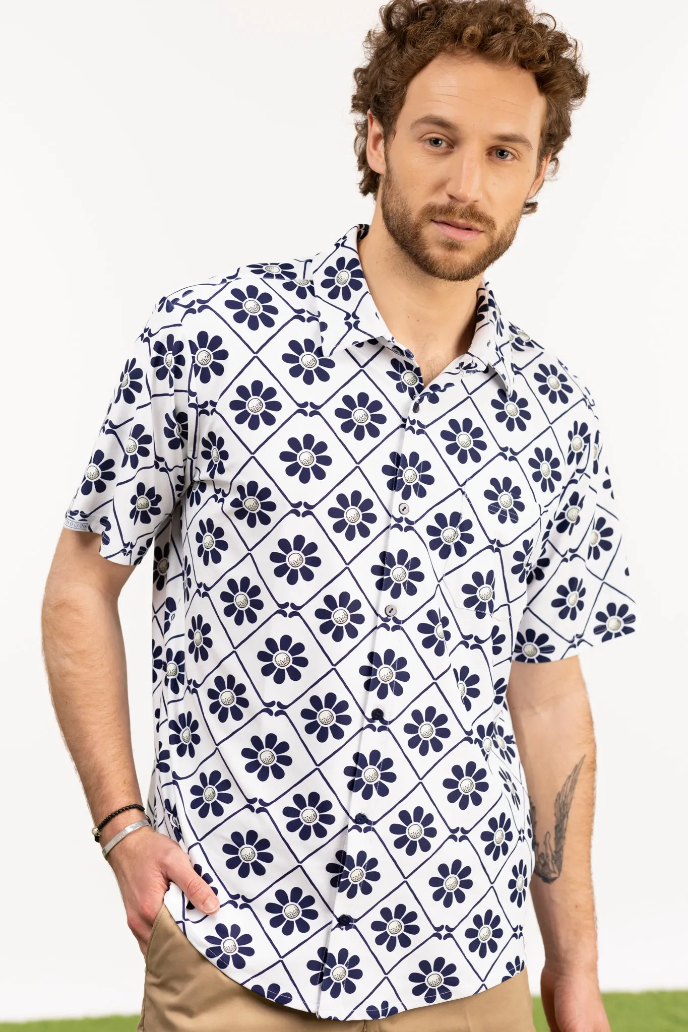 The Boatyard Button Down - Golf Tile