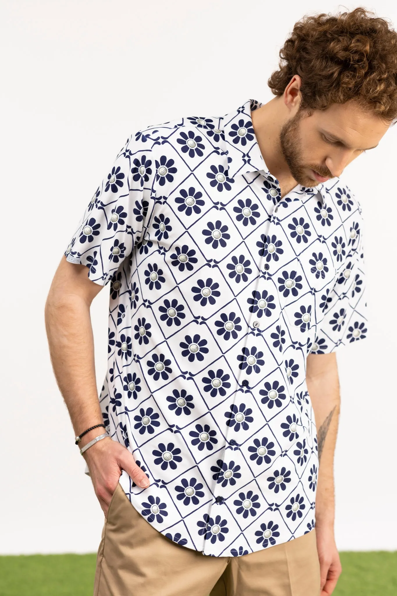 The Boatyard Button Down - Golf Tile