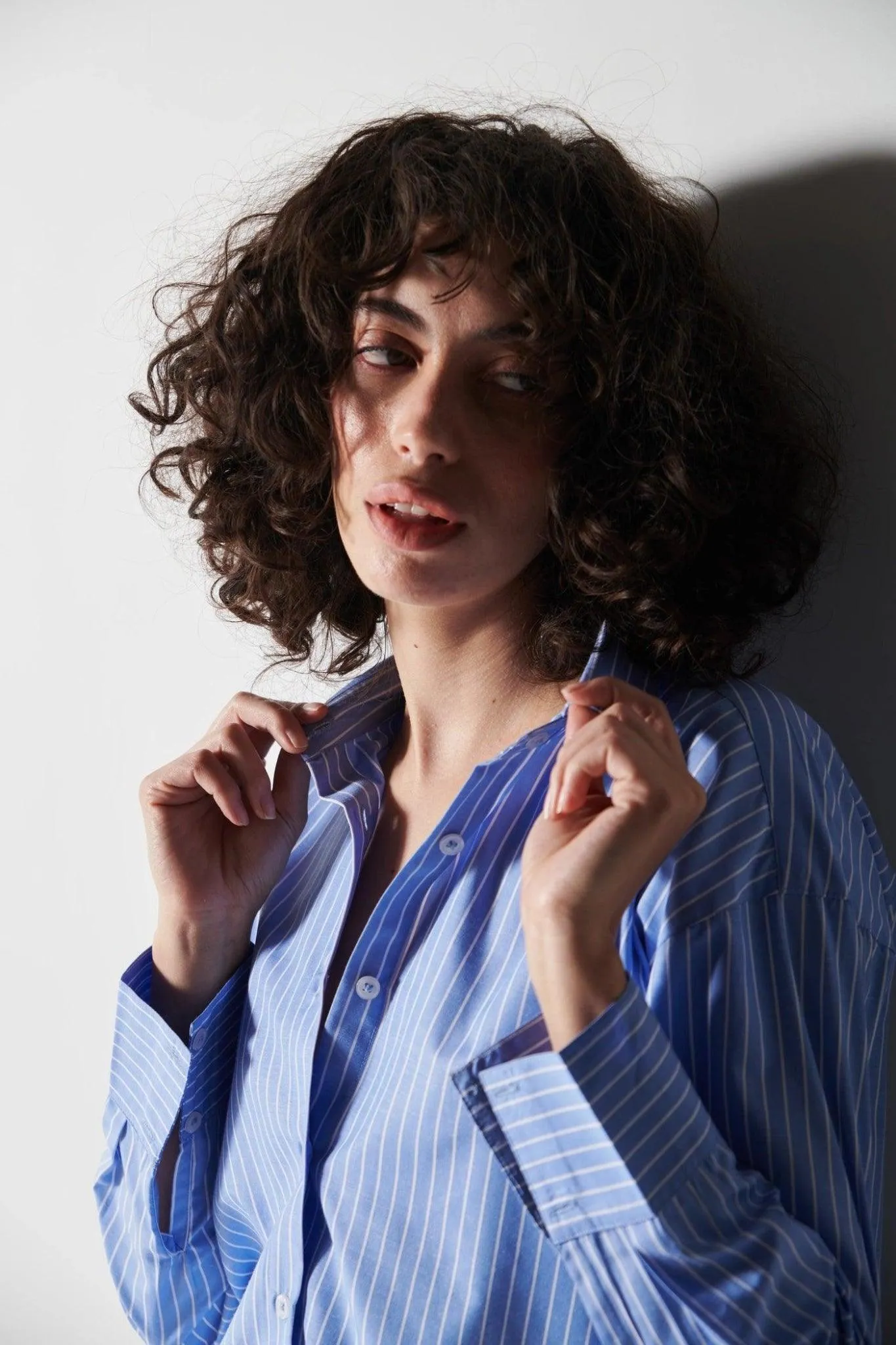 White Pin Stripped Shirt