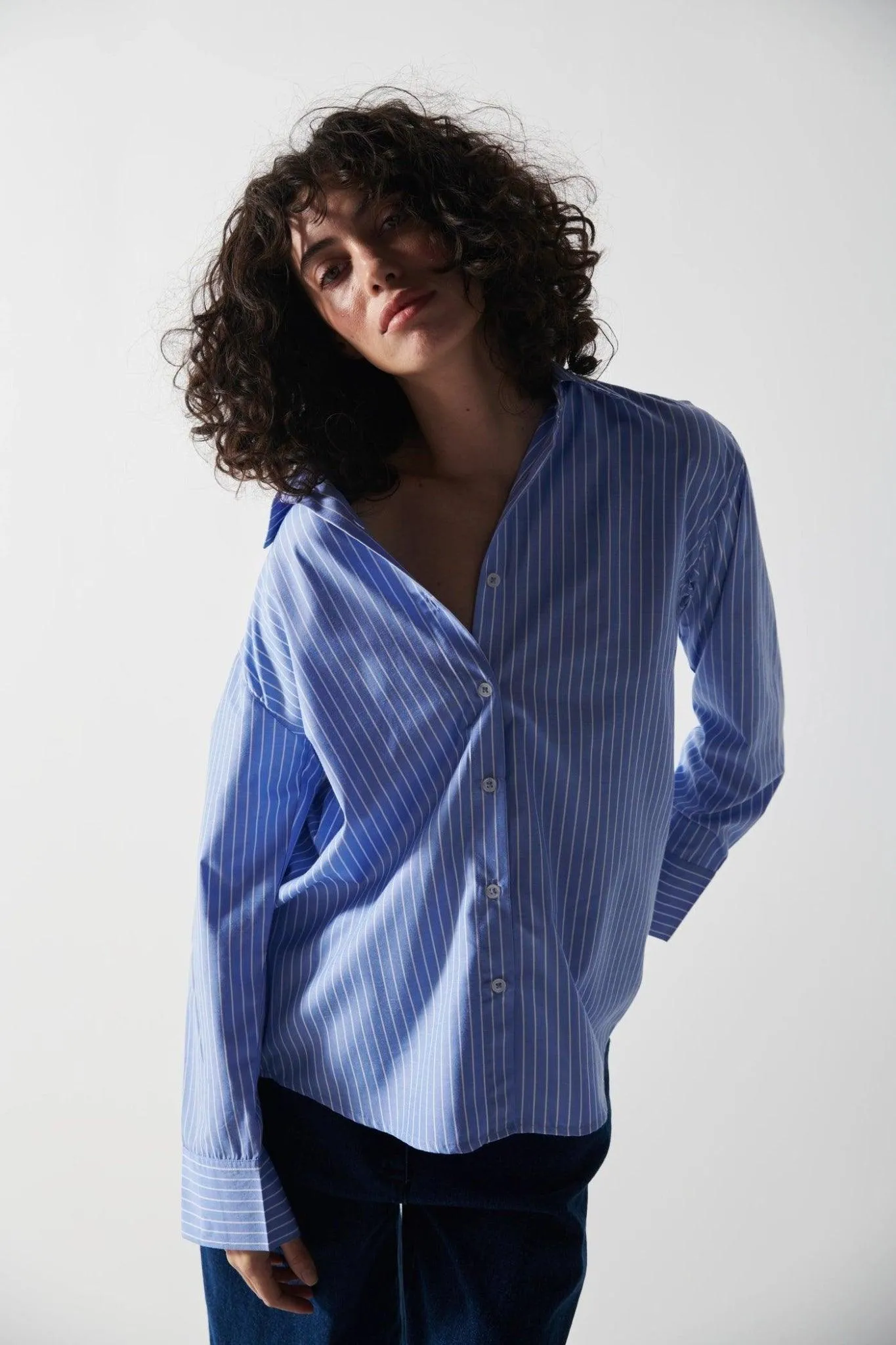 White Pin Stripped Shirt