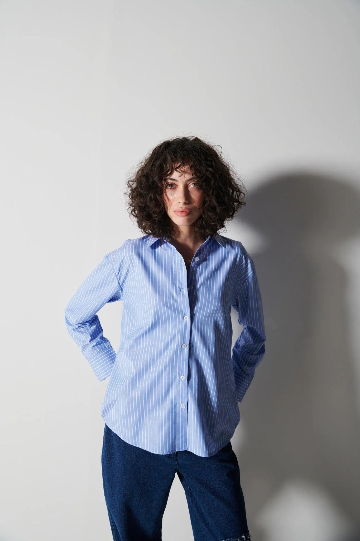 White Pin Stripped Shirt