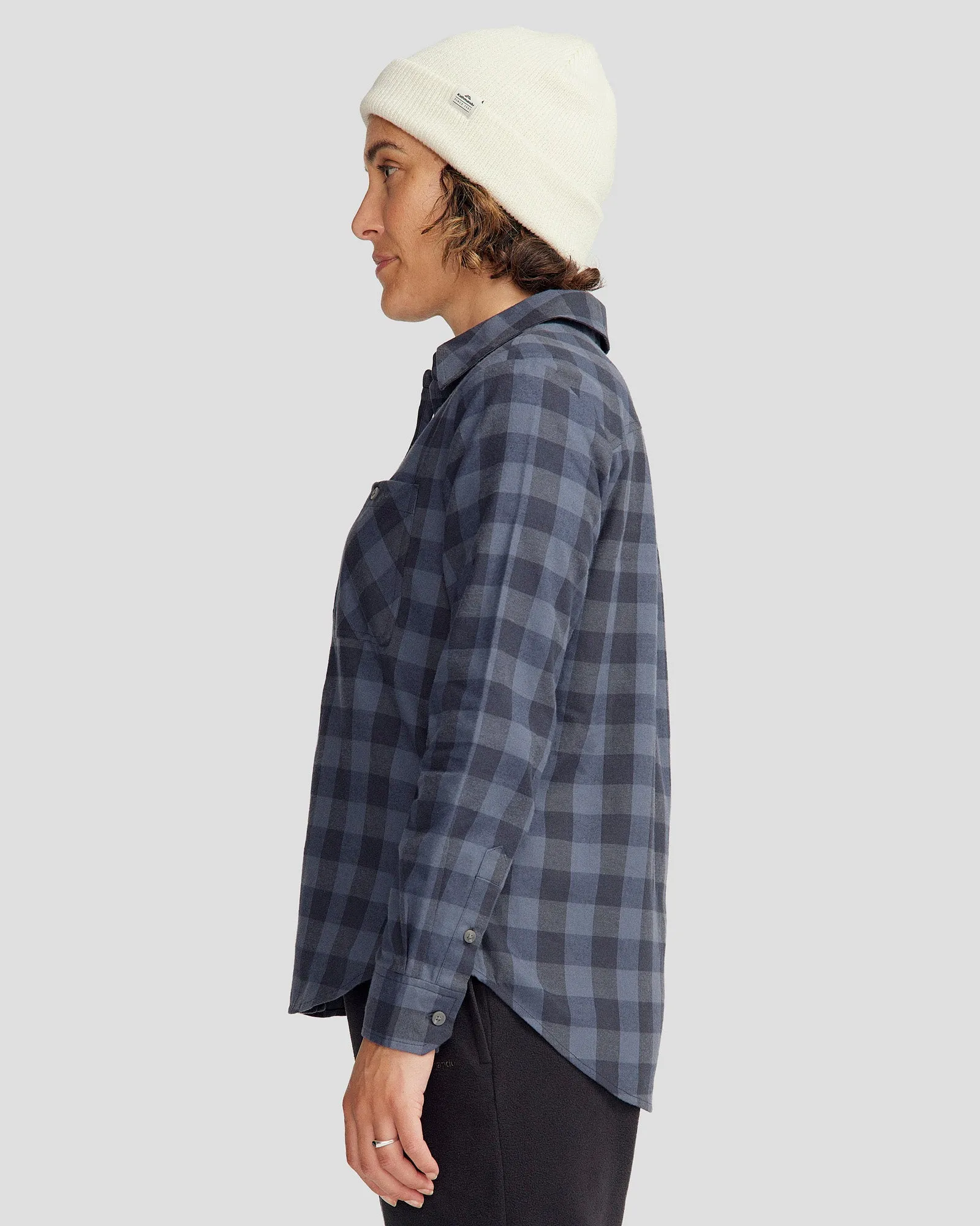 Women's Fyfe Flannel Shirt - Mid Navy Gingham
