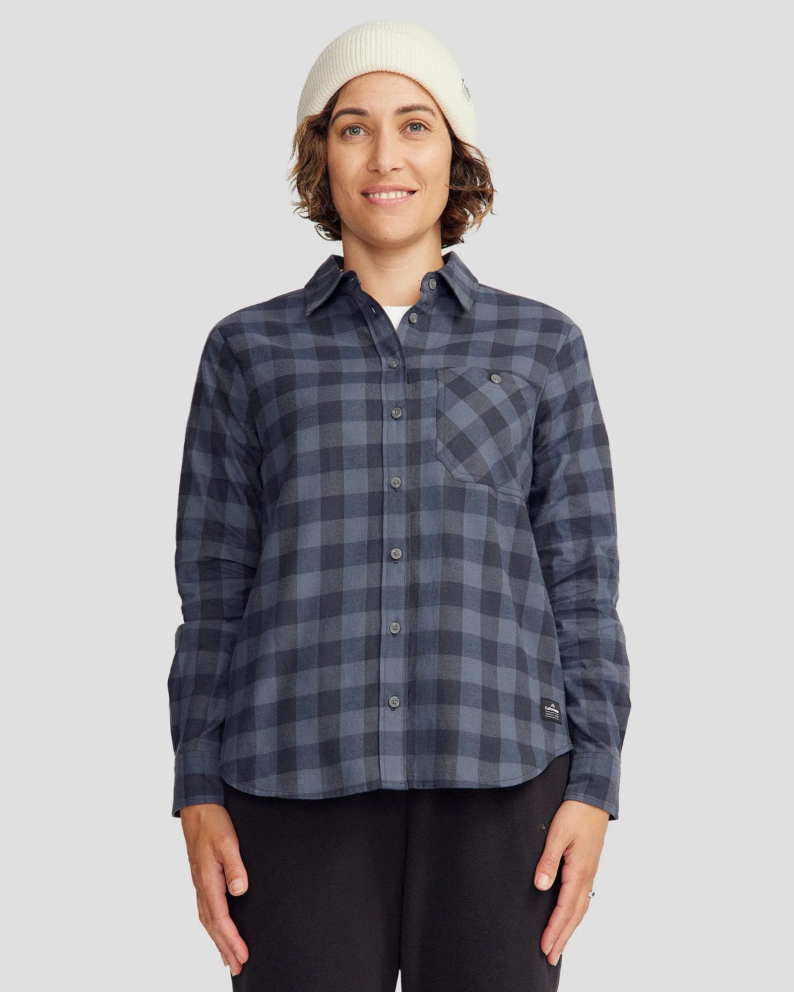 Women's Fyfe Flannel Shirt - Mid Navy Gingham