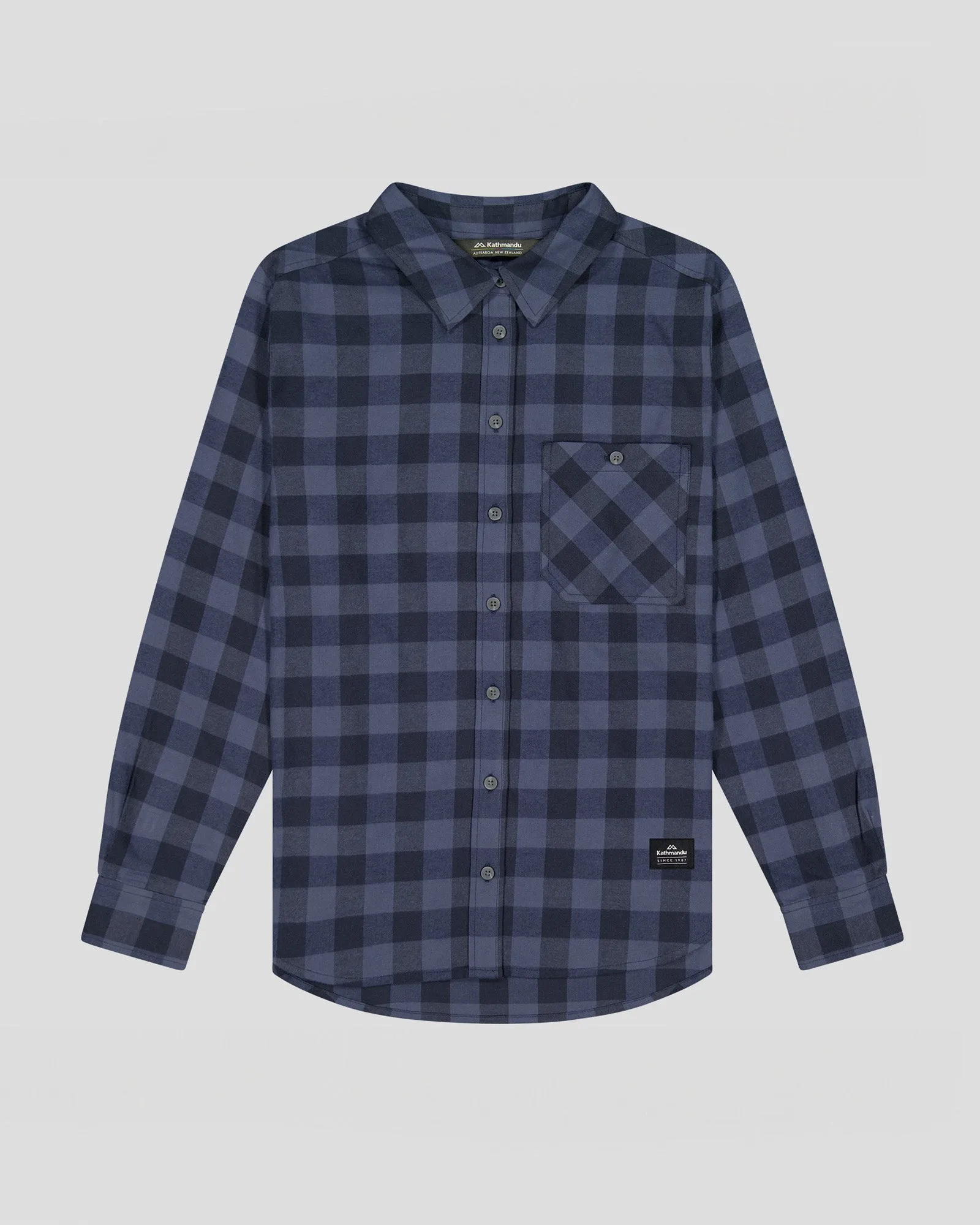 Women's Fyfe Flannel Shirt - Mid Navy Gingham