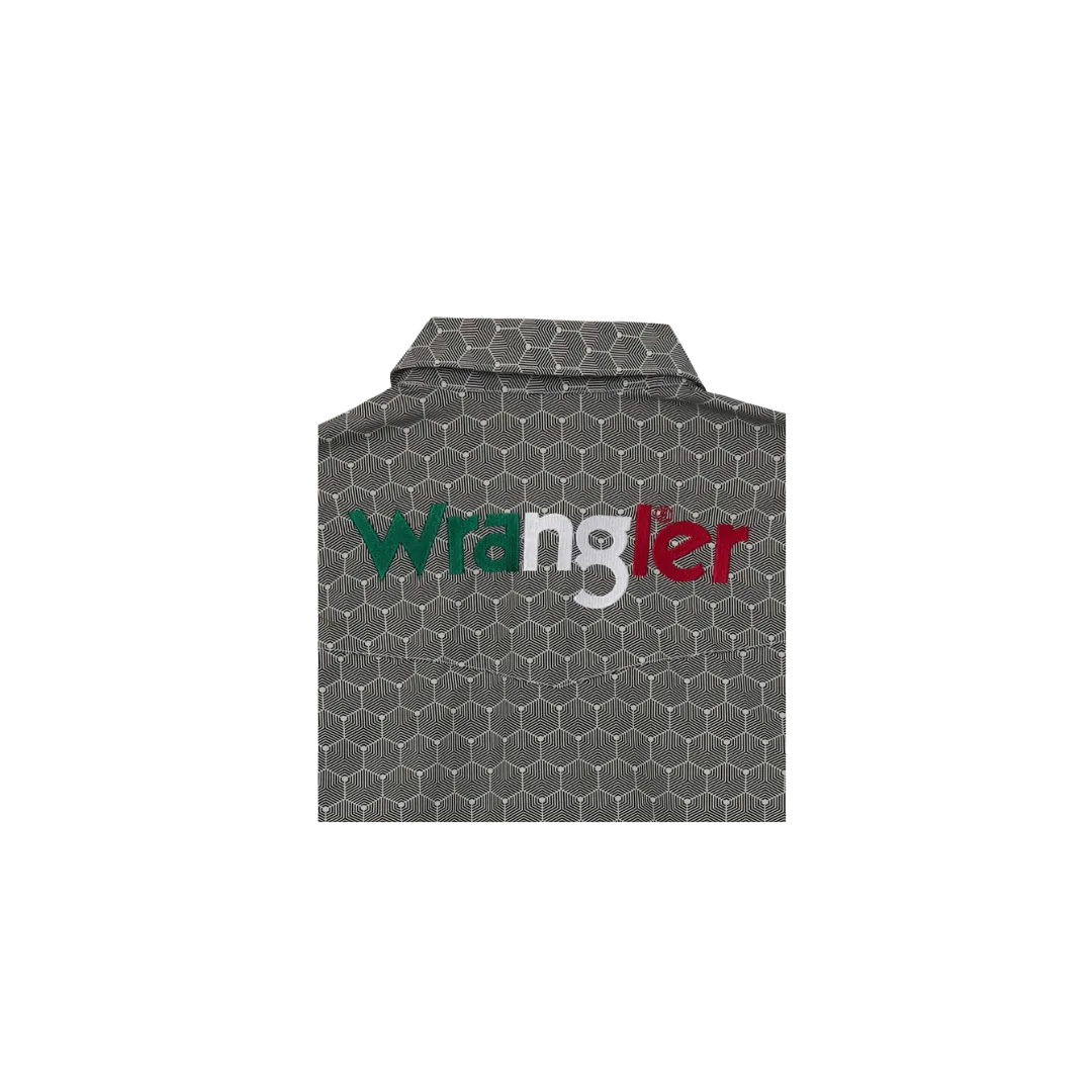 Wrangler Men's Mexico Logo Print Black White Shirt